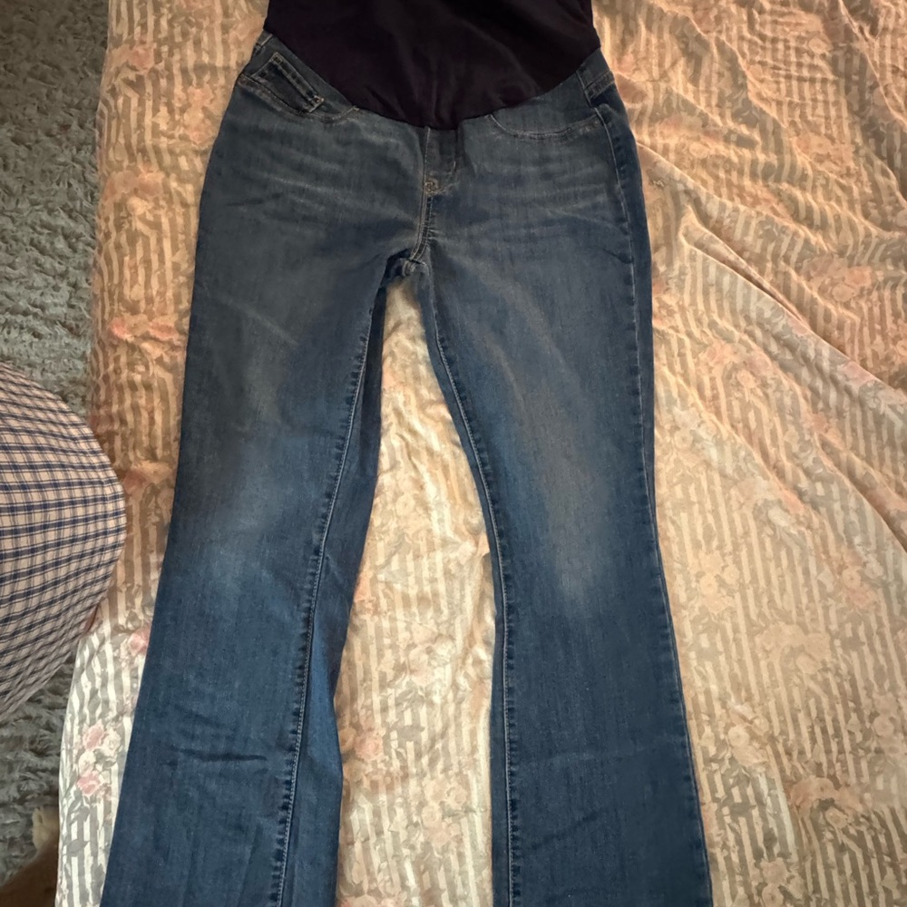 Signature by Levi Strauss Dark Blue Flare maternity Jeans